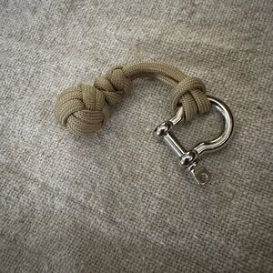 FREE WITH PURCHASE! Handmade Tan Key Holder with Silver Accent shackle